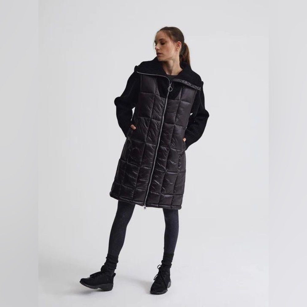 Mayton Knit Puffer Jacket In Black barely worn like new